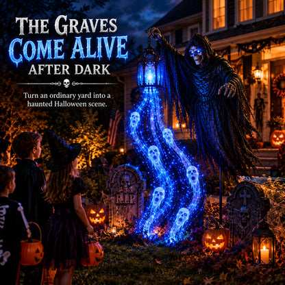 💀Today 49% OFF✨Halloween Soul Harvester Animated Garden Light🏚️