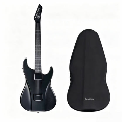 🎸Silent No-Sore-Finger Smart Travel Guitar Black & White for Beginners & Band