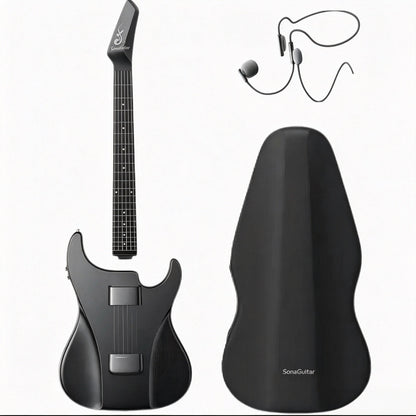 🎸Silent No-Sore-Finger Smart Travel Guitar Black & White for Beginners & Band