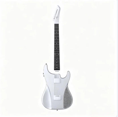 🎸Silent No-Sore-Finger Smart Travel Guitar Black & White for Beginners & Band