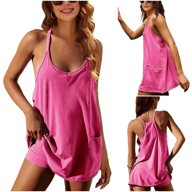 Special SaleWomen's Summer Sleeveless Mini Dress V Neck Spaghetti