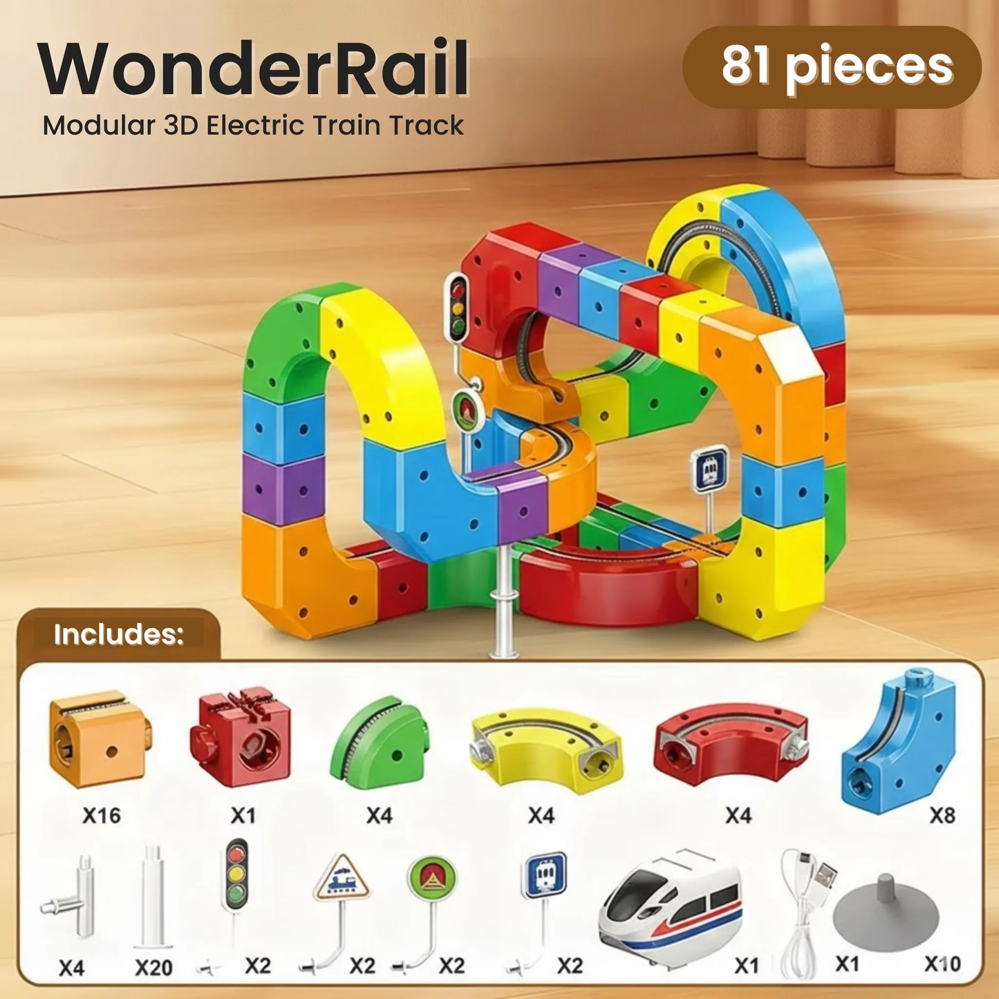 WonderRail: The Modular 3D Train Track for Curious Little Builders