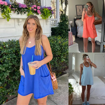 Special SaleWomen's Summer Sleeveless Mini Dress V Neck Spaghetti