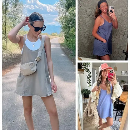 Special SaleWomen's Summer Sleeveless Mini Dress V Neck Spaghetti