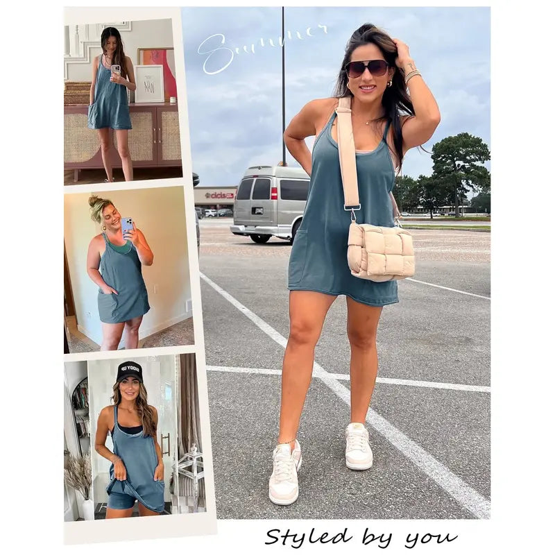Special SaleWomen's Summer Sleeveless Mini Dress V Neck Spaghetti