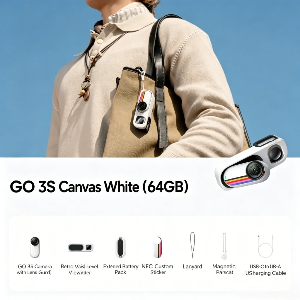 Retro‑Style Thumb‑Size Camera Bundle｜Screen‑Free Street Shooting & 4K Stabilized Footage 🎞️