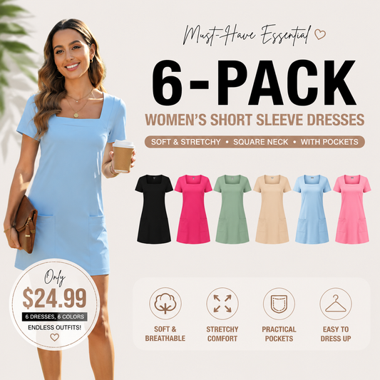 Square Neck Bodycon Mini Dress with Pockets