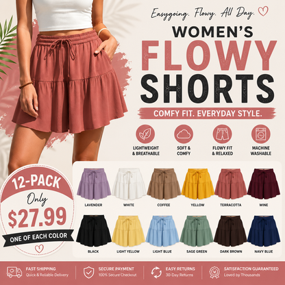 Women's Linen Blend Wide Leg Culotte Shorts