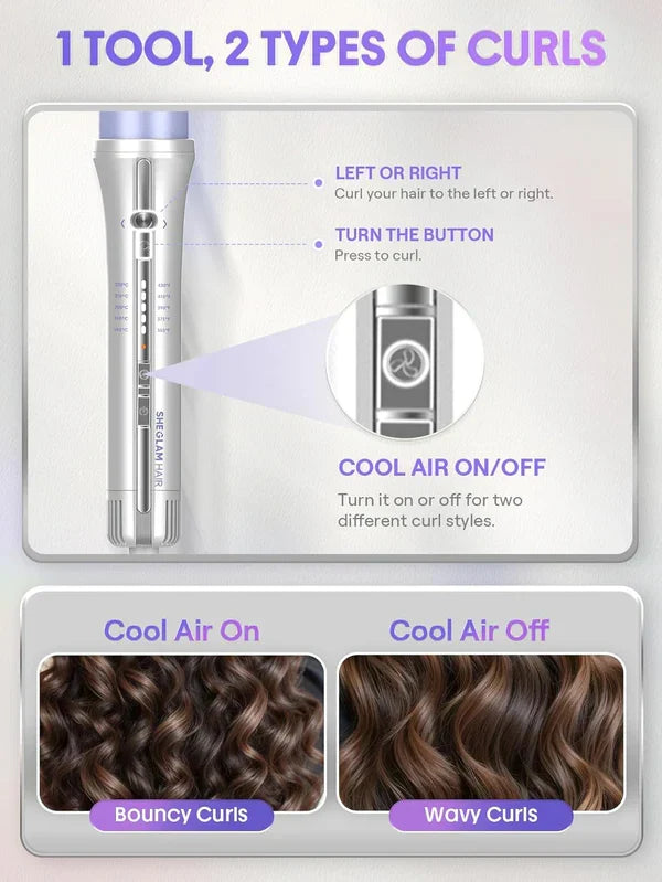 Auto-Rotating Curling Iron with 360° Cool Air