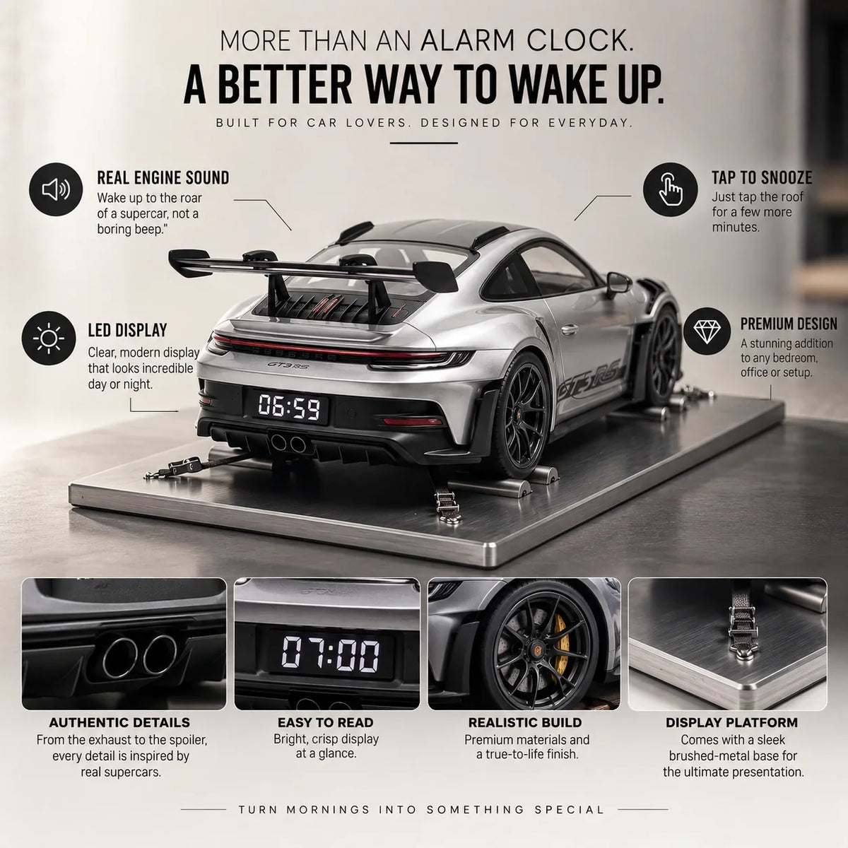 🏎️Wake Up To Real Engine Roar | Car Lover’s Dream Alarm Clock