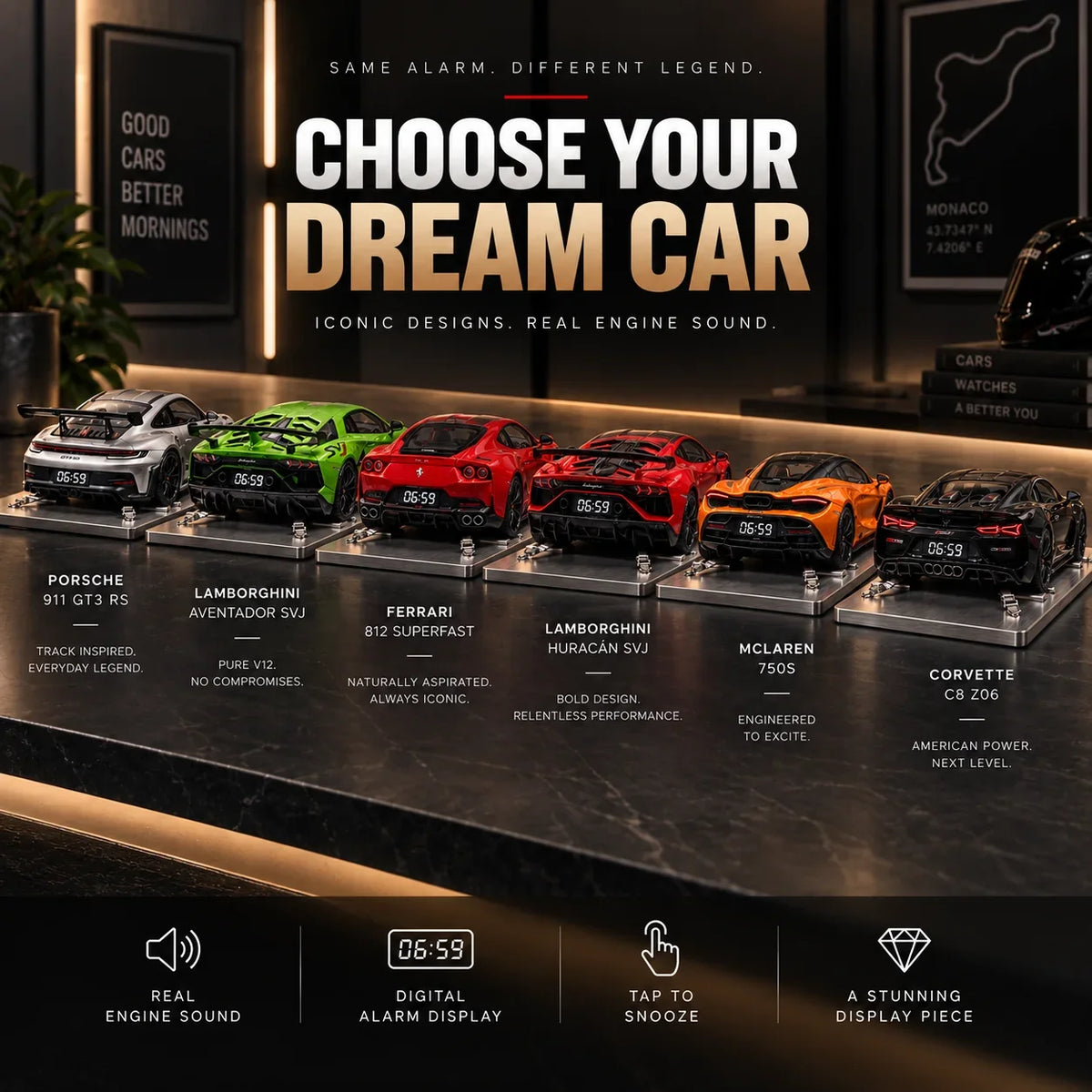 🏎️Wake Up To Real Engine Roar | Car Lover’s Dream Alarm Clock