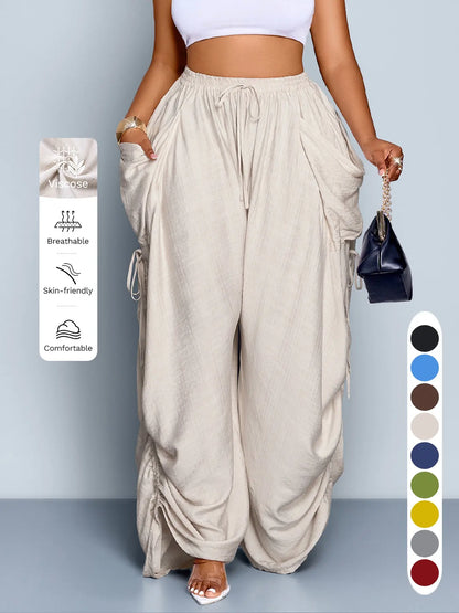 Women's Casual Loose-Fit Wide Leg Pants - All-Season Comfort