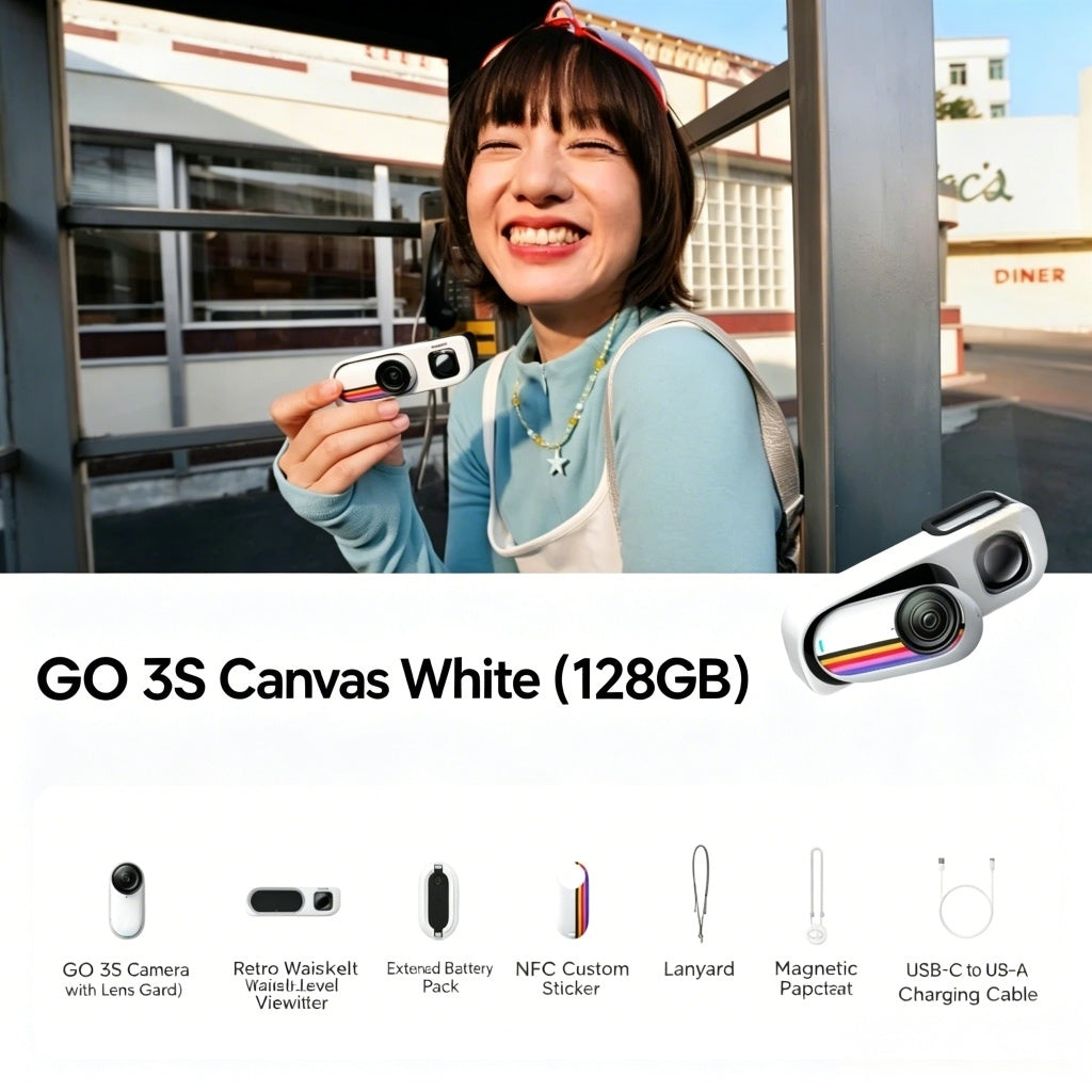 Retro‑Style Thumb‑Size Camera Bundle｜Screen‑Free Street Shooting & 4K Stabilized Footage 🎞️