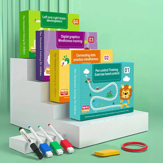 SmartLearn Kids Tracing Book: Erasable Montessori Practice for Numbers, Letters & Shapes