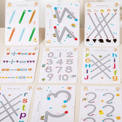 SmartLearn Kids Tracing Book: Erasable Montessori Practice for Numbers, Letters & Shapes