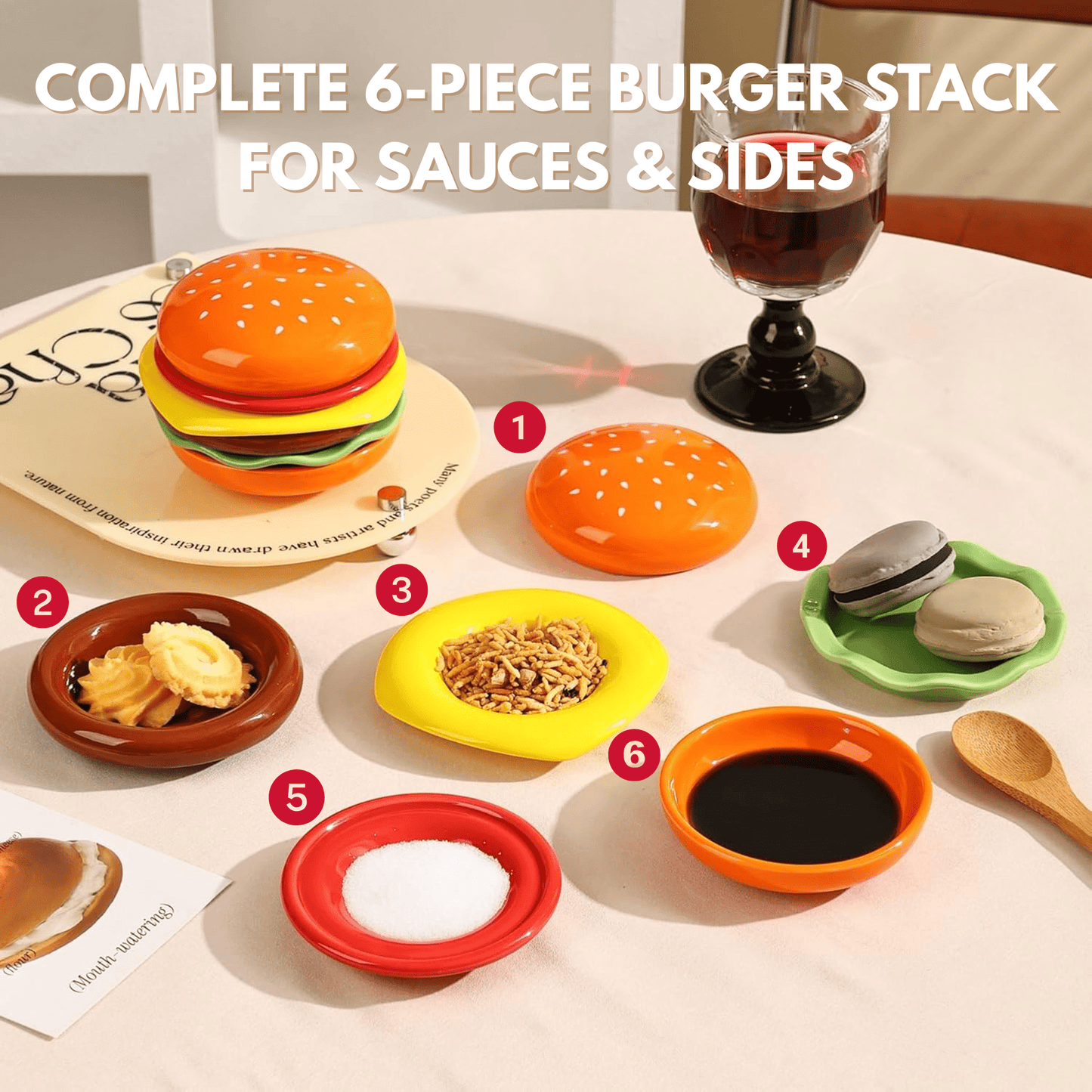 The Burger Stack Collection: Playful Ceramic Sets That Stack into a Perfect Burger