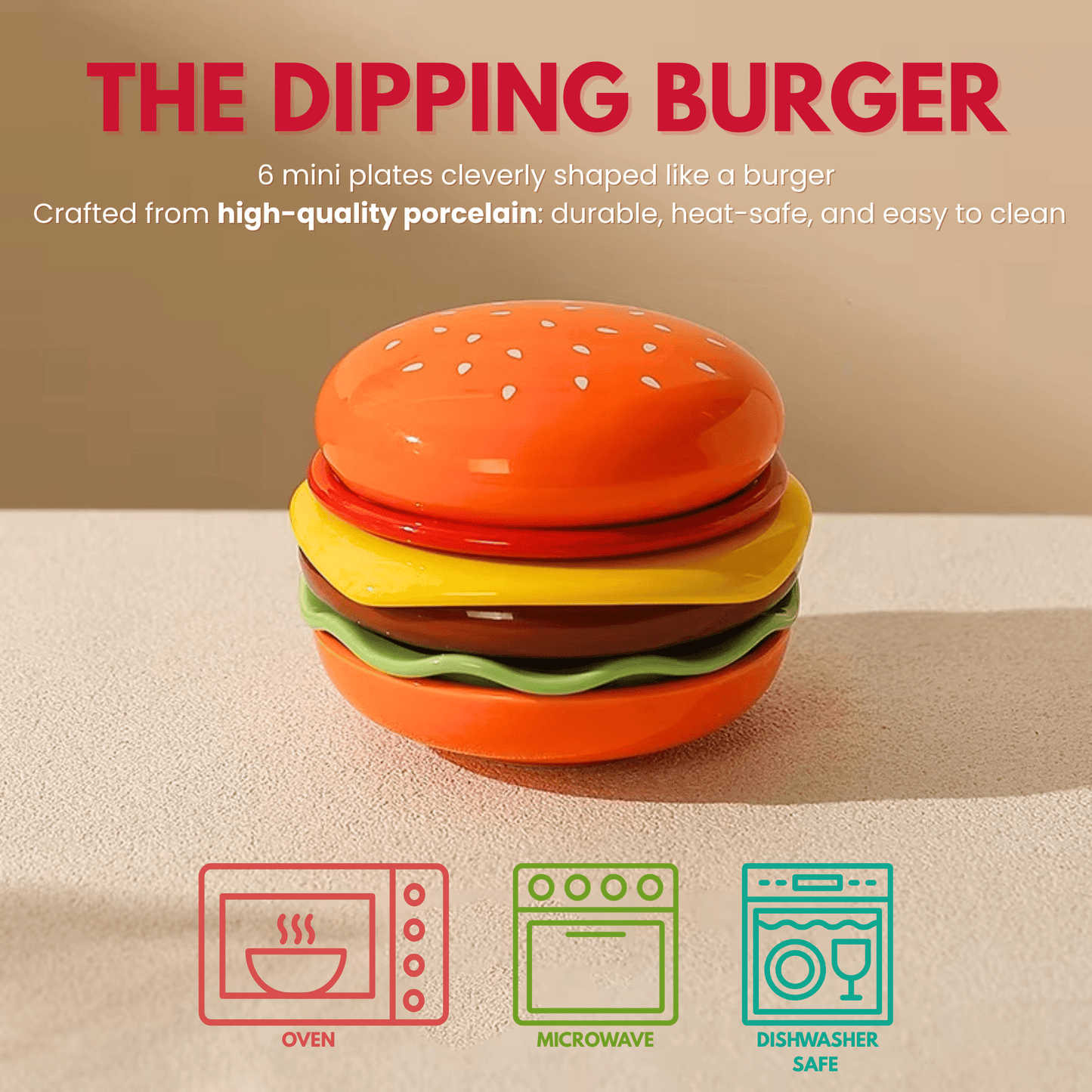 The Burger Stack Collection: Playful Ceramic Sets That Stack into a Perfect Burger