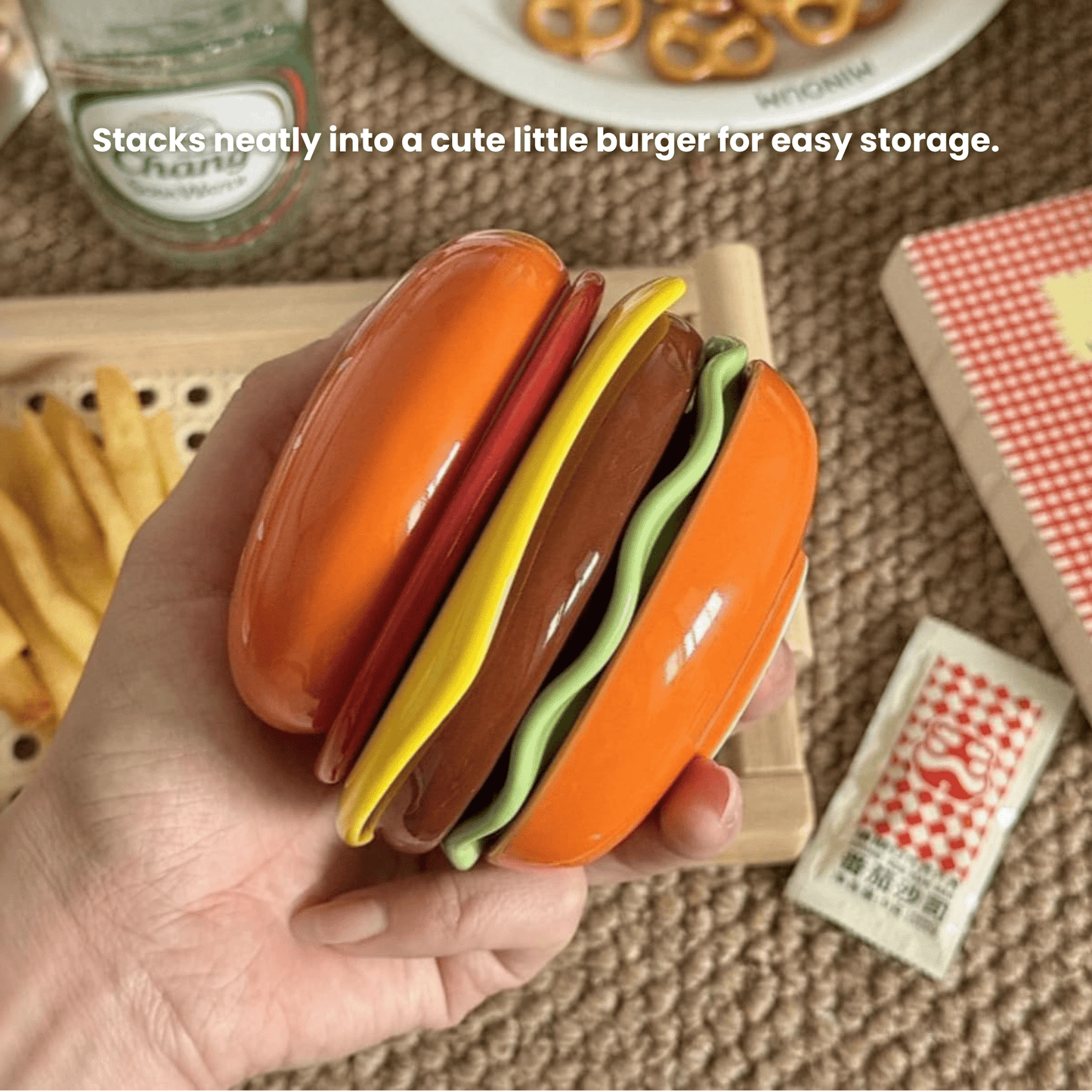 The Burger Stack Collection: Playful Ceramic Sets That Stack into a Perfect Burger