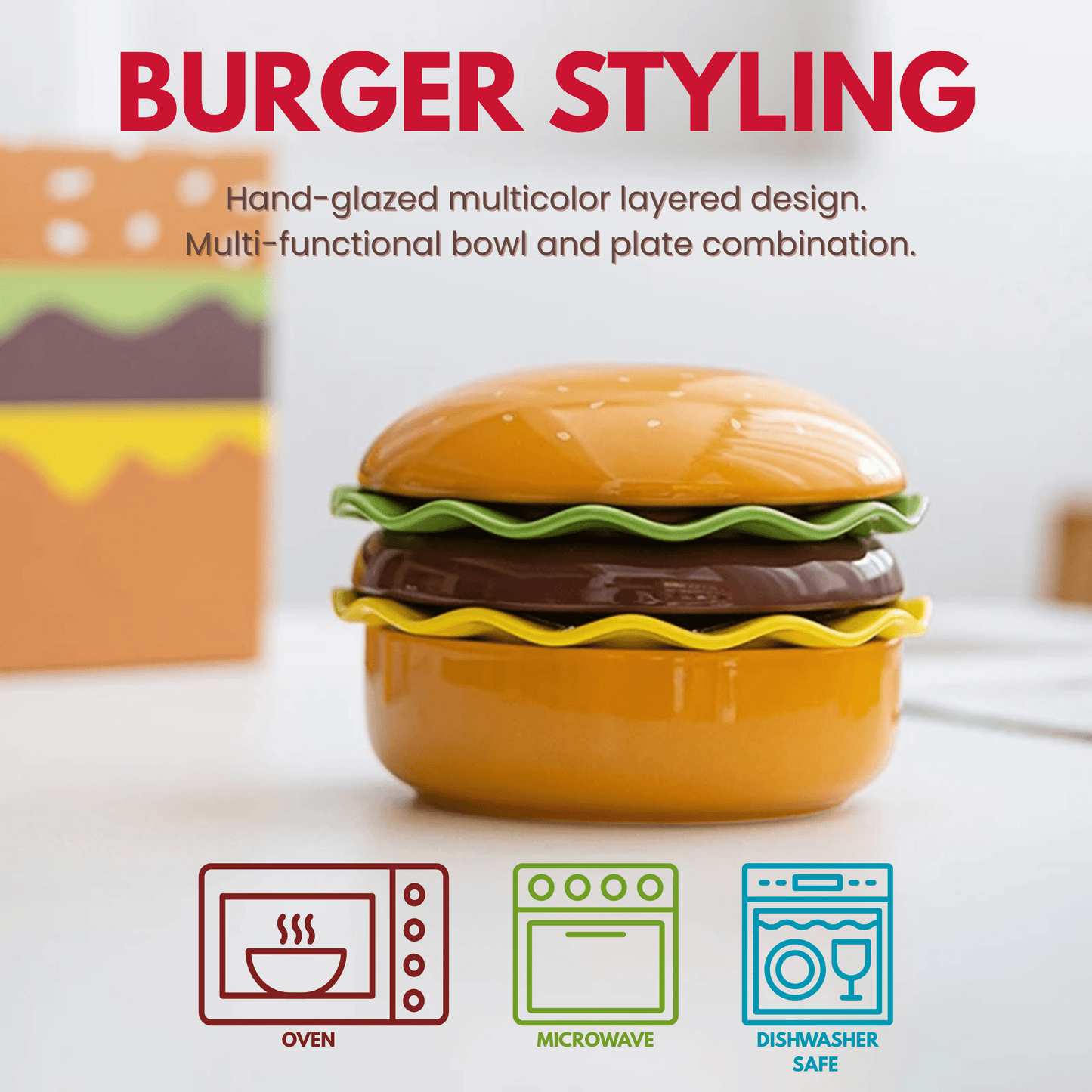 The Burger Stack Collection: Playful Ceramic Sets That Stack into a Perfect Burger
