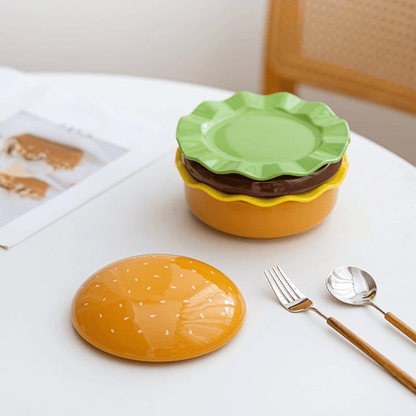 The Burger Stack Collection: Playful Ceramic Sets That Stack into a Perfect Burger