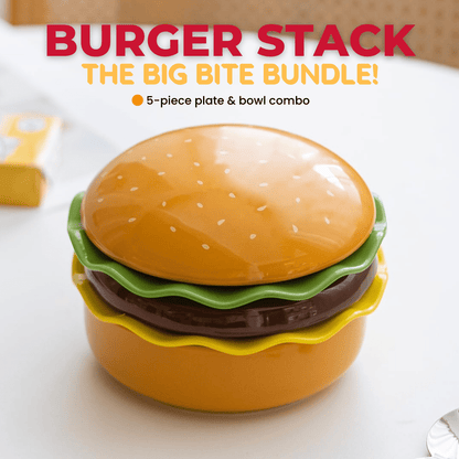 The Burger Stack Collection: Playful Ceramic Sets That Stack into a Perfect Burger