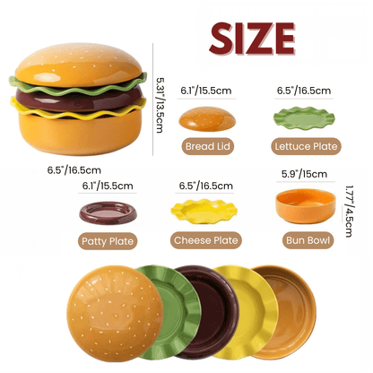 The Burger Stack Collection: Playful Ceramic Sets That Stack into a Perfect Burger